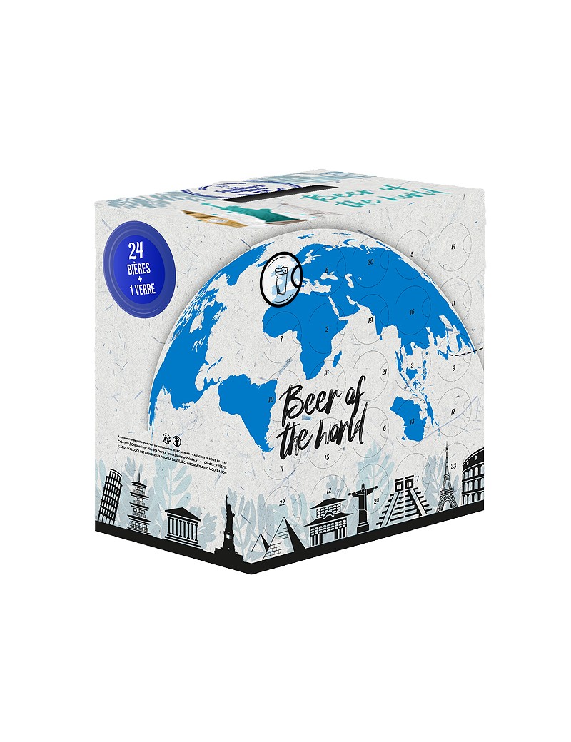 BOX BEER OF THE WORLD 2021 24 B + 1 VERRE VIDE 9.9 - BOX BEER OF THE WORLD - MONUMENTS 24 B + 1 VERRE VIDE