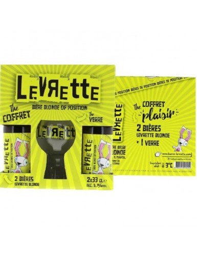COFFRET LEVRETTE BLONDE 2*33CL + 1 VERRE